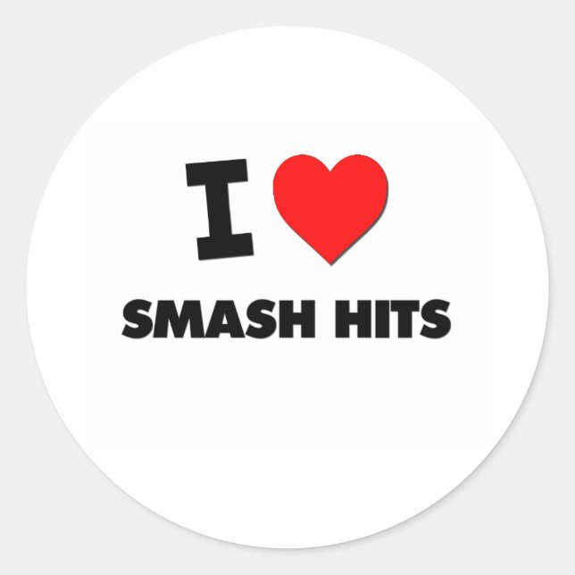 Pegatina Redonda Me encanta Smash Hits (Anverso)