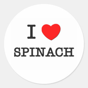 Pegatina Redonda Me encanta SPINACH ( comida )