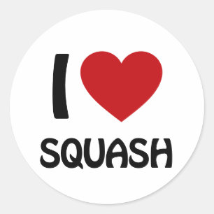 Pegatina Redonda Me encanta Squash