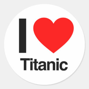 Pegatina Redonda me encanta titanic