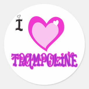 Pegatina Redonda ME ENCANTA Trampoline