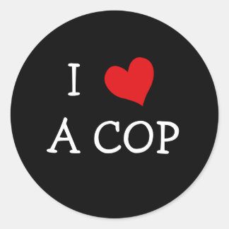 PEGATINA REDONDA ME ENCANTA UN COP