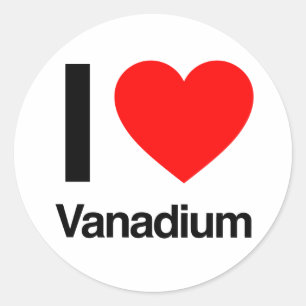 Pegatina Redonda me encanta vanadio