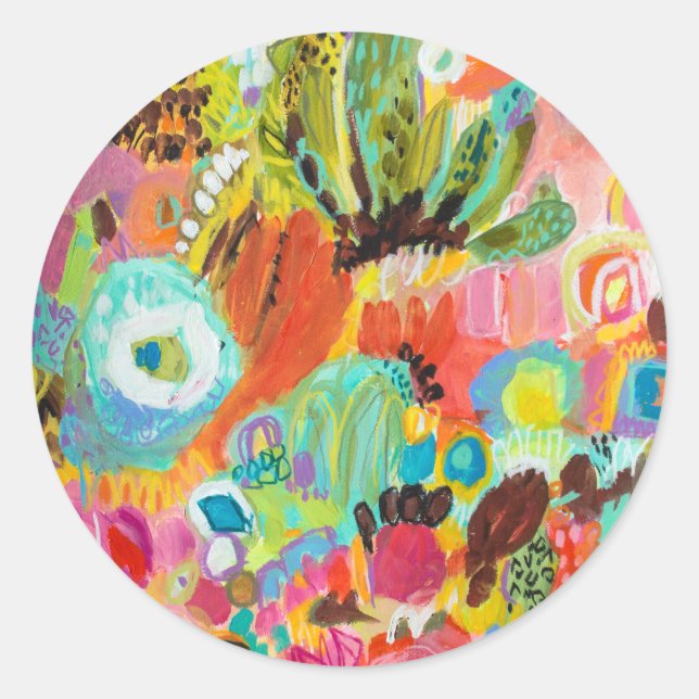 Pegatina Redonda Me encanta viajar (Anverso)