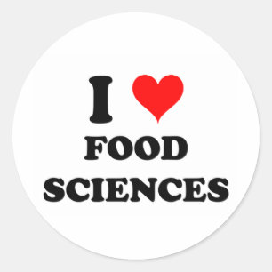 Pegatina Redonda Me encantan las ciencias de la alimentación