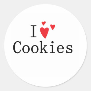Pegatina Redonda Me encantan las cookies