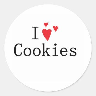 Pegatina Redonda Me encantan las cookies