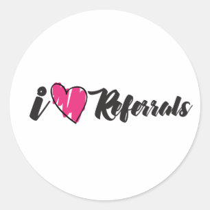 Pegatina Redonda Me encantan las referencias