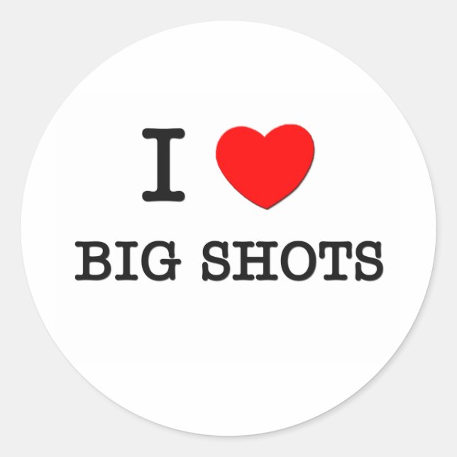 Pegatina Redonda Me encantan los Big Shots (Anverso)