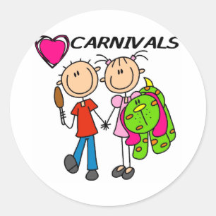 Pegatina Redonda Me encantan los carnavales