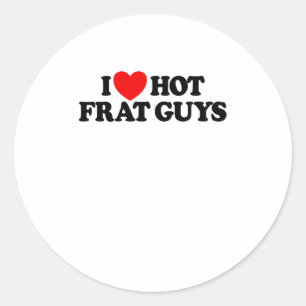 Pegatina Redonda Me encantan los chicos de la escuela masculina mas