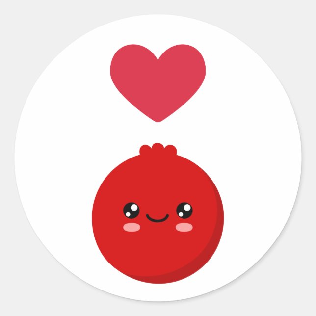 Pegatina Redonda Me encantan los Cranberries (Anverso)