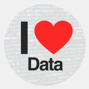 Pegatina Redonda me encantan los datos