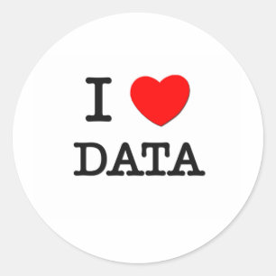 Pegatina Redonda Me encantan los datos
