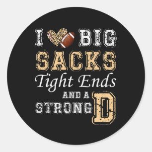 Pegatina Redonda Me Encantan Los Grandes Sacos Los Fines Estrechos 