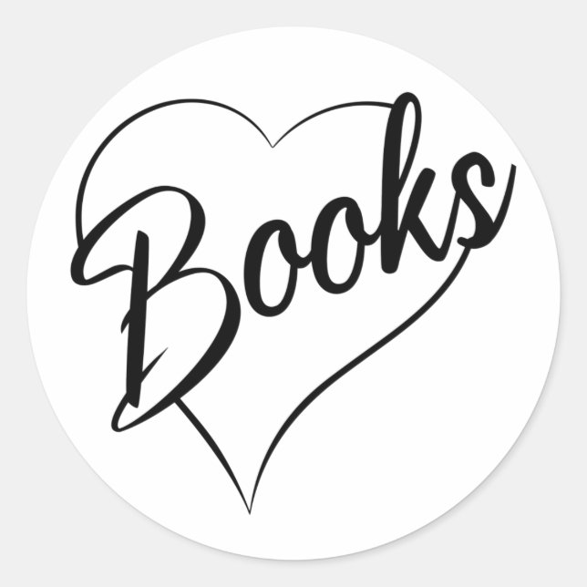 Pegatina Redonda Me encantan los libros que leen libros que adoran  (Anverso)