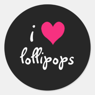 Pegatina Redonda Me encantan los ollipops