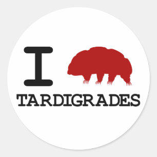 Pegatina Redonda Me Encantan Los Tardigrados