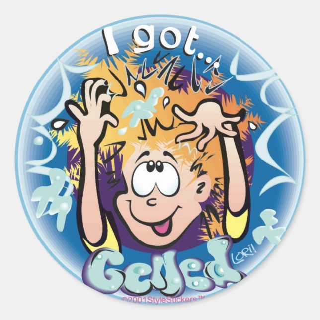 Pegatina Redonda ¡Me Gritaron! StyleStickers™ ©2009 LT (Anverso)