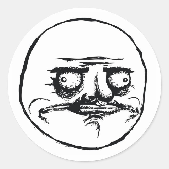 Pegatina Redonda Me gusta (Anverso)