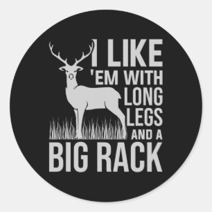 Pegatina Redonda Me Gusta Con Piernas Largas Y Caza De Cervezas En 