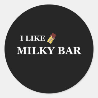Pegatina Redonda me gusta el bar lechoso
