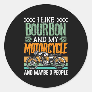 Pegatina Redonda Me Gusta El Borbón Y Mi Regalo De Motocicleta