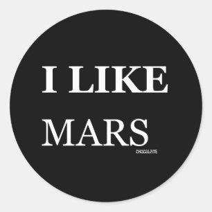 Pegatina Redonda me gusta el chocolate mars