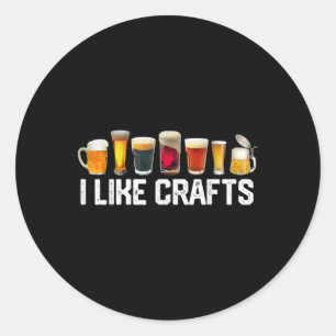 Pegatina Redonda Me Gusta La Artesanía De Cerveza Microbrew Hops Gr