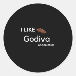 Pegatina Redonda Me gusta la godiva