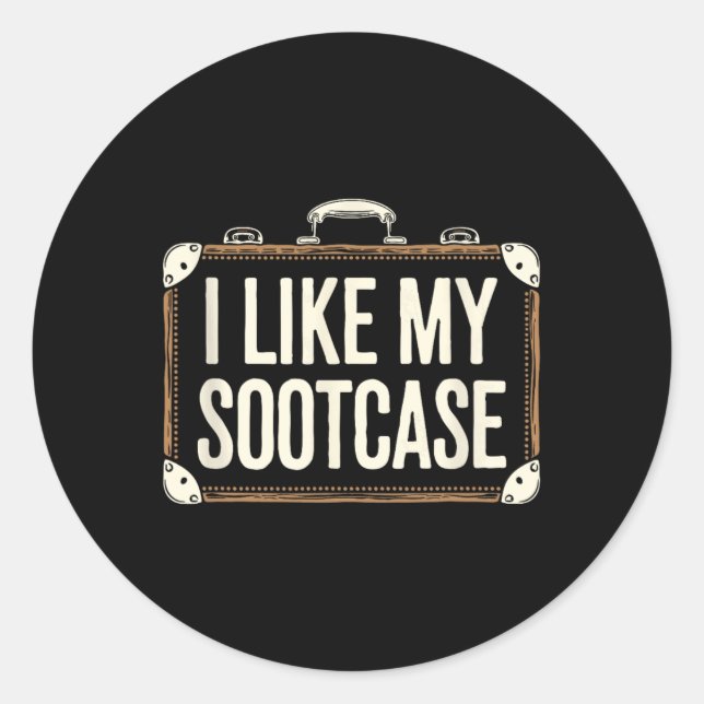 Pegatina Redonda Me Gusta Mi Maleta Trump Humor Viral De Internet B (Anverso)