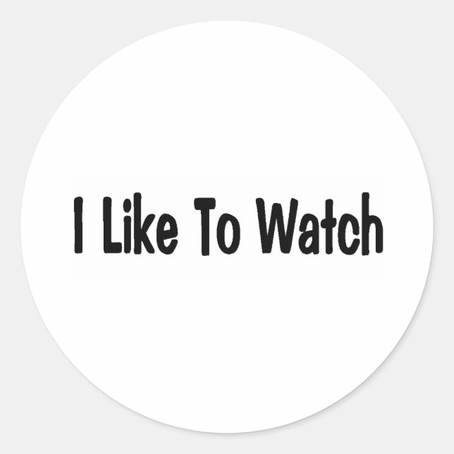 Pegatina Redonda Me gusta mirar (Anverso)