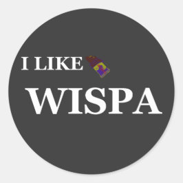 Pegatina Redonda me gusta wispa