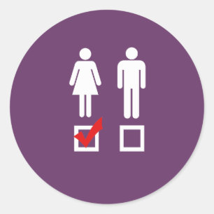 Pegatina Redonda Me gustan los chicas