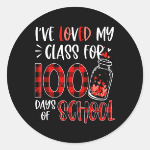 Pegatina Redonda Me ha encantado mi estudiante durante 100 días de 
