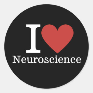 Pegatina Redonda Me ❤️ la neurociencia para los estudiantes/PERSONA