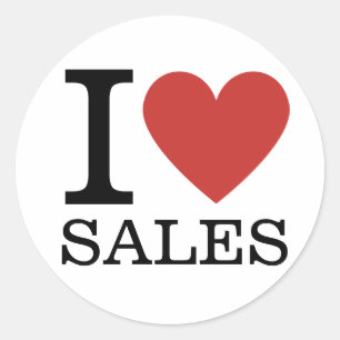 Pegatina Redonda Me ❤️ PERSONALIZABLE De Ventas (Para Empleados)