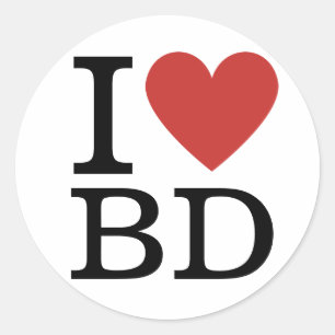 Pegatina Redonda Me ❤️ PERSONALIZADO de Empleados de Desarrollo Emp