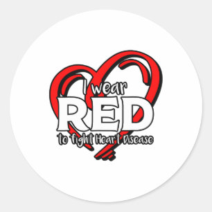 Pegatina Redonda Me Pongo Rojo Para Luchar Concienciación Sobre La 