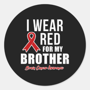 Pegatina Redonda Me Pongo Rojo Por La Conciencia Sobre El Cáncer De