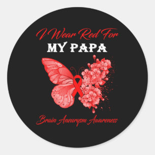 Pegatina Redonda Me Pongo Rojo Por Mi Papá Brasileño Conciencia De 