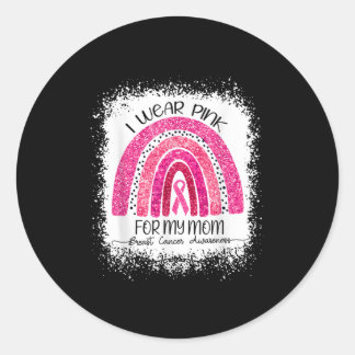 Pegatina Redonda Me pongo rosa para octubre