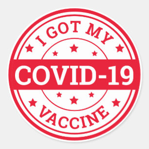 Pegatina Redonda Me Puse Mi Vacuna Contra El Covid-19