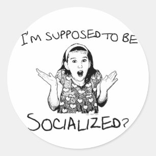 Pegatina Redonda ¿Me suponen ser socializado?