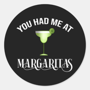 Pegatina Redonda Me Tenías En Margaritas