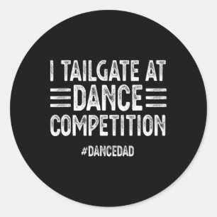 Pegatina Redonda Me Trasladé En Competencias De Baile #dancedad Dan