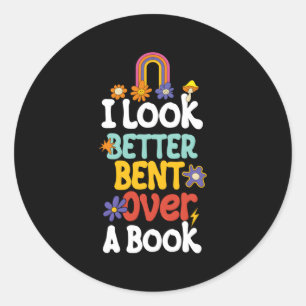 Pegatina Redonda Me Veo Mejor Acondicionado Por Un Libro