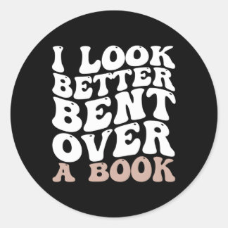 Pegatina Redonda Me Veo Mejor Acondicionado Por Un Libro