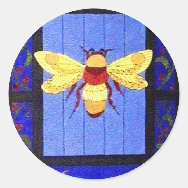 Pegatina Redonda Meade Bee (Anverso)