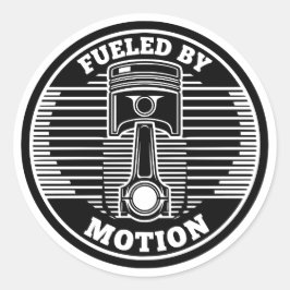 Pegatina Redonda Mechanical Kinetic Piston Circular Mark